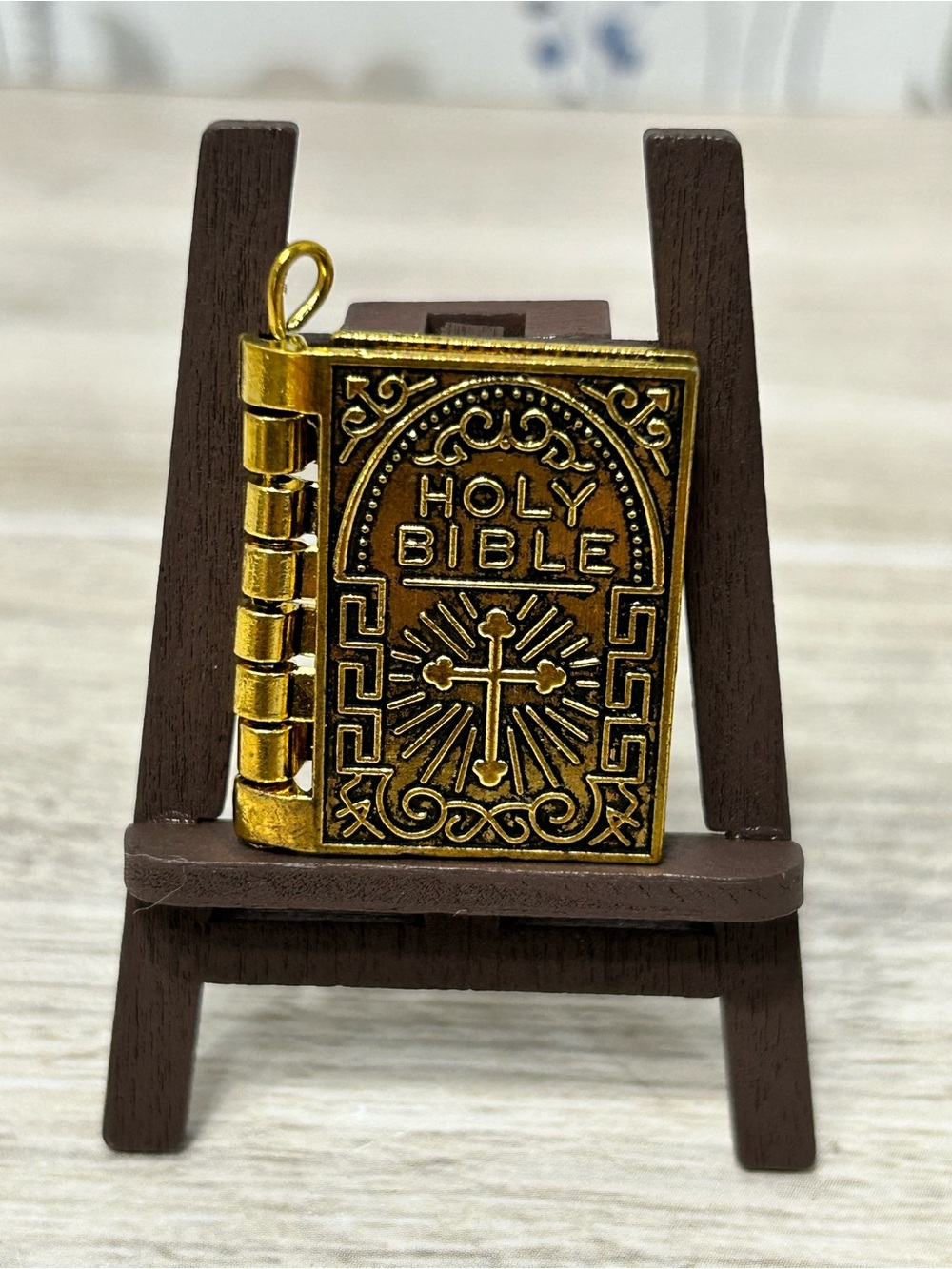 Miniature Metal Bible Trinket